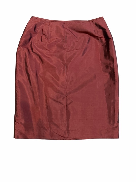 Travis Ayers Dresses & Skirts - Travis‎ Ayers 100% Silk Dupioni Pencil Skirt Size 16 Burgundy Wine